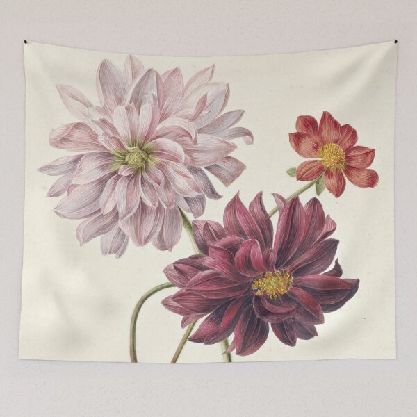 Item preview, Dahlia Vintage Botanical Print designed and sold by Vintage Wall Art.