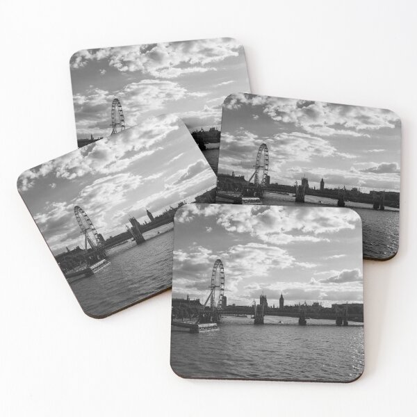 Item preview, London in Black & White 2 - The Thames, London Eye, Parliament designed and sold by donandhiscamera.