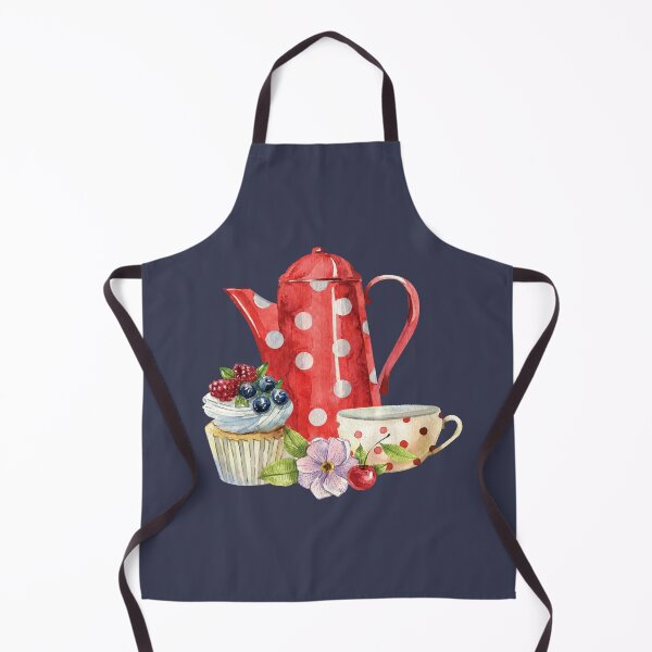 Item preview, Afternoon Tea - Polka Dot Jug, Cup, Berries Cupcake and Flowers designed and sold by Alicia Chee.