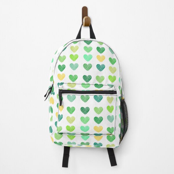 Item preview, Heart pattern and sticker - green edition (white BG) designed and sold by InyasArt.