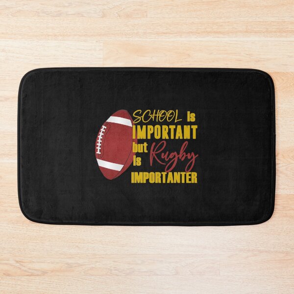 Item preview, School Is Important But Rugby Is Importanter - Funny Rugby Ball and Text Humor Gift Idea designed and sold by leo121687.