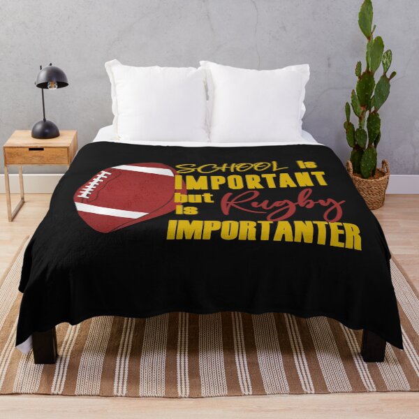 Item preview, School Is Important But Rugby Is Importanter - Funny Rugby Ball and Text Humor Gift Idea designed and sold by leo121687.