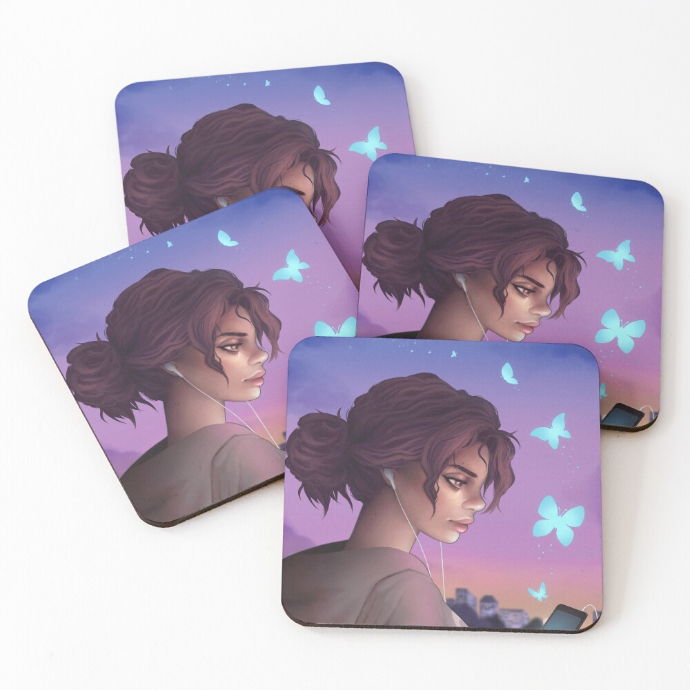 Item preview, Coasters (Set of 4) designed and sold by MeeshellART.