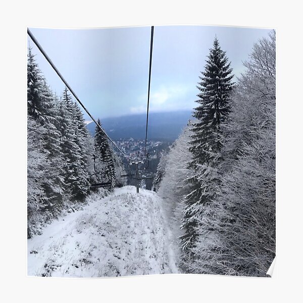 Winter on the ski slope Poster