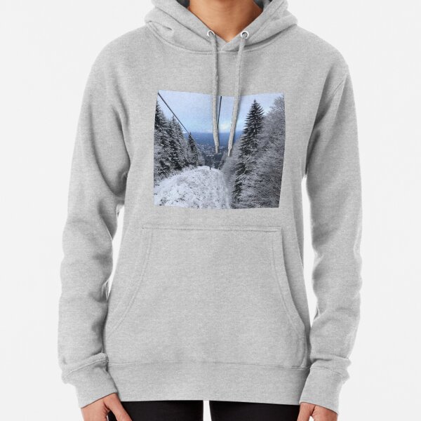 Winter on the ski slope Pullover Hoodie