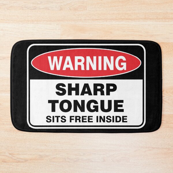 Item preview, Sharp tongue sits free inside warning designed and sold by Ziyodus.