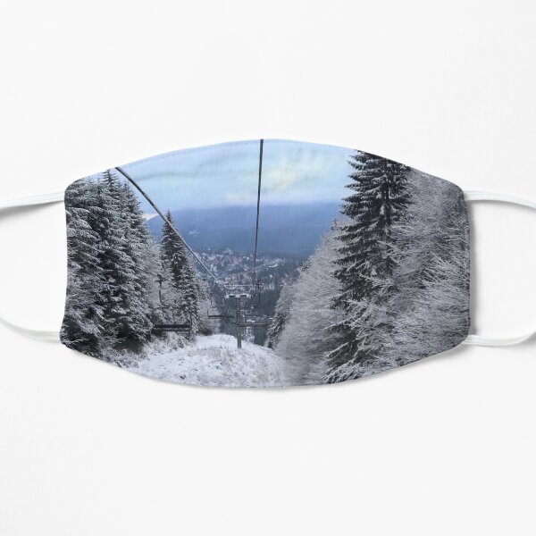Winter on the ski slope Flat Mask