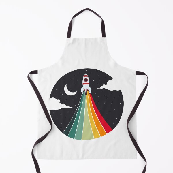 Item preview, Space retro rainbow rocket designed and sold by lfdbc.