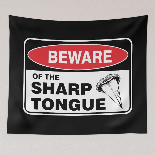 Item preview, Beware of sharp tongue vintage  designed and sold by Ziyodus.