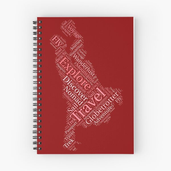 Item preview, Traveling Couple Valentine's Day Travel Lovers Red Word Cloud designed and sold by Hoiho Adventure Shirts.