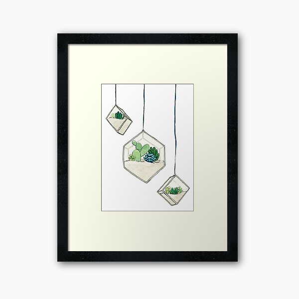 Hanging Succulents One Framed Art Print