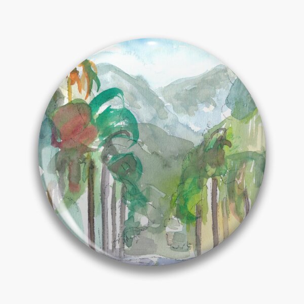 Item preview, Santa Barbara California Street Scene with Palms designed and sold by artshop77.