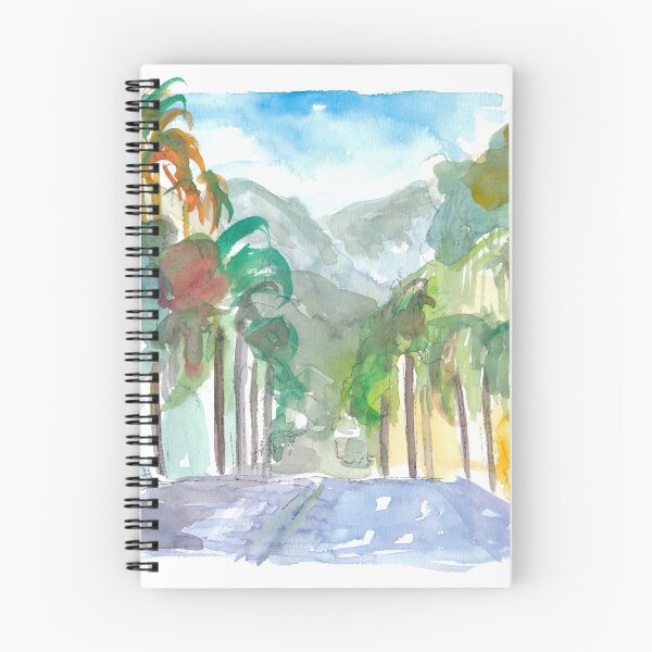 Item preview, Santa Barbara California Street Scene with Palms designed and sold by artshop77.