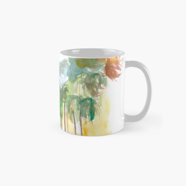 Santa Barbara California Street Scene with Palms Classic Mug