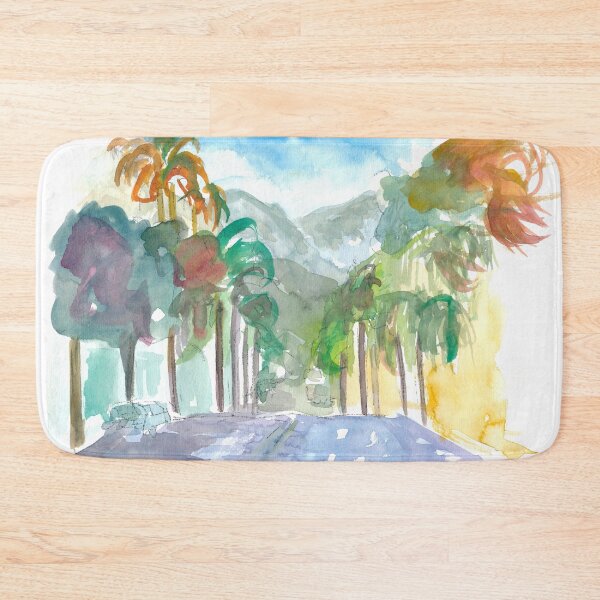 Item preview, Santa Barbara California Street Scene with Palms designed and sold by artshop77.