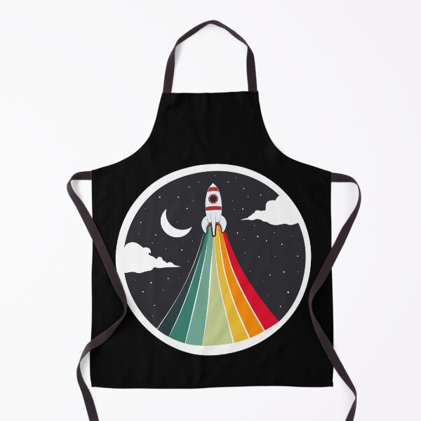 Item preview, Space retro rainbow rocket 2 designed and sold by lfdbc.