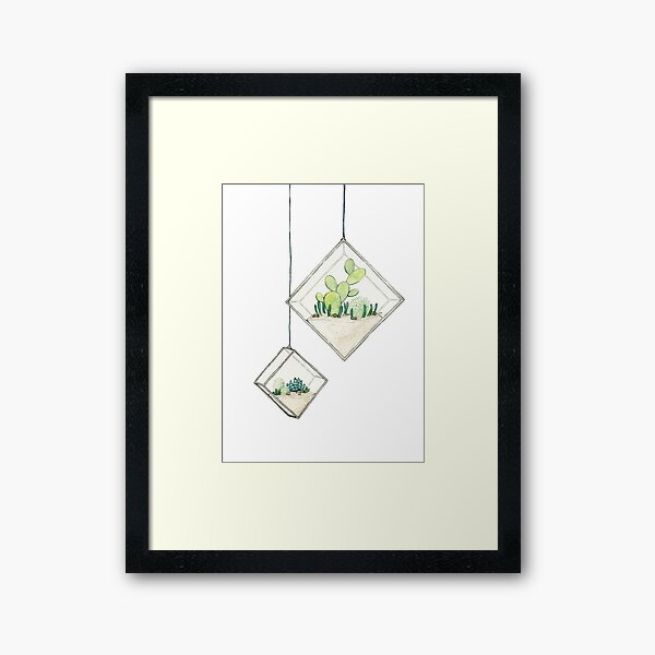 Hanging Succulents Two Framed Art Print