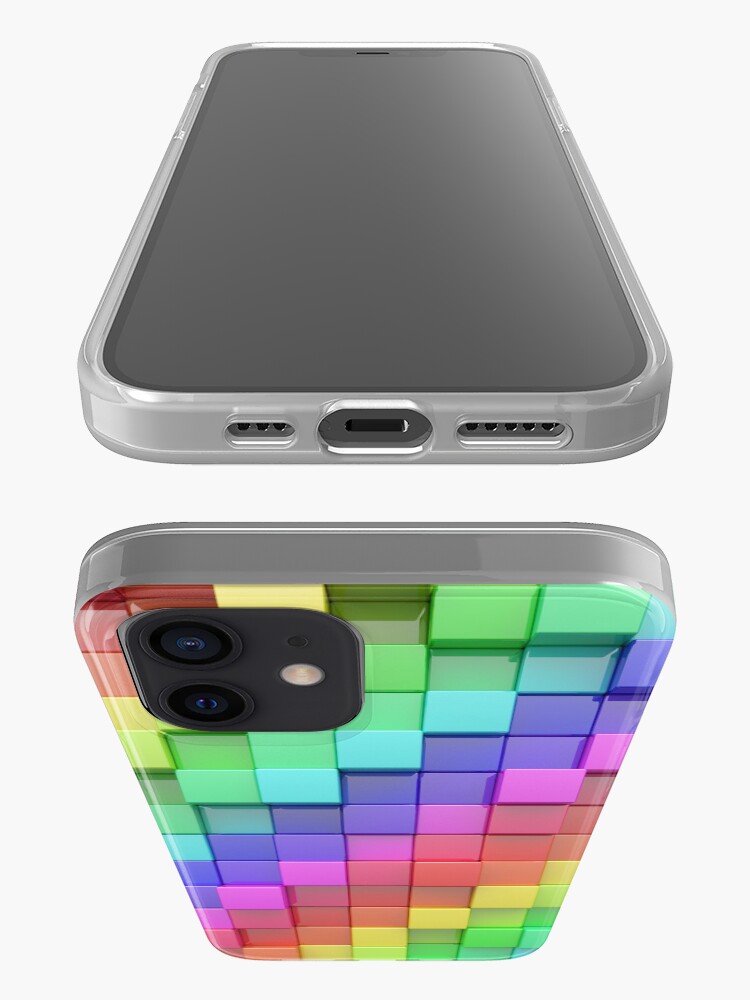 Alternate view of Rainbow Cubes iPhone Case