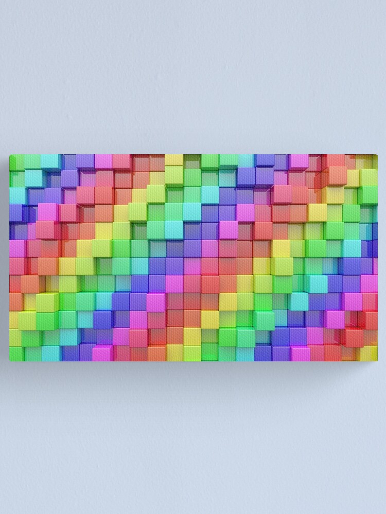 Alternate view of Rainbow Cubes Canvas Print