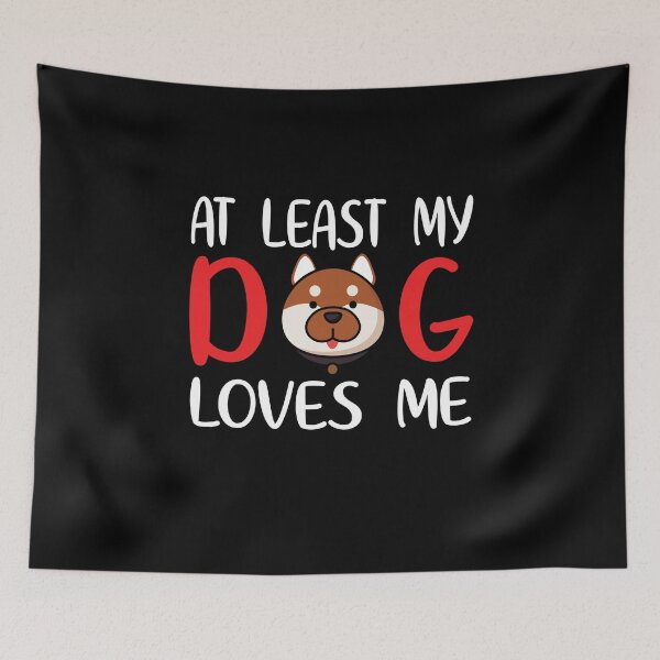 Item preview, At least me dog loves me - Anti-Valentine's Day designed and sold by RoguePixel.