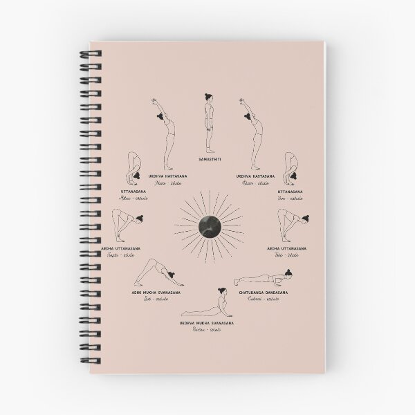 Item preview, Surya Namaskar Sun Salutation Yoga Sequence | Ashtanga Yoga Pose Illustration designed and sold by Sadhana Design Studio.