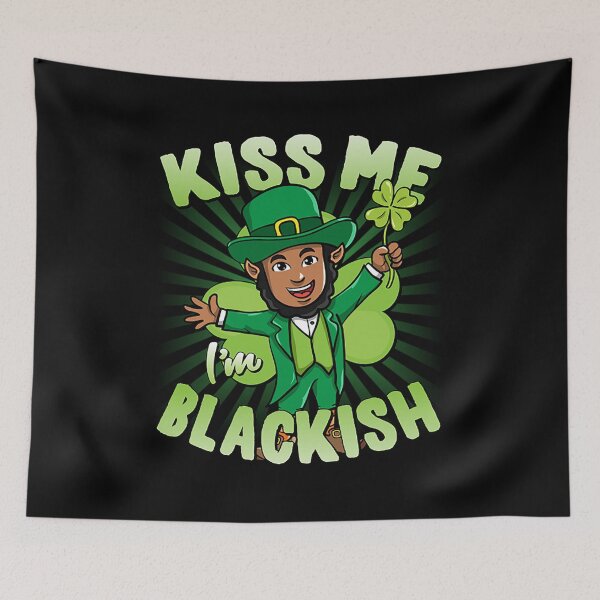 Item preview, Kiss Me I'm Blackish Black Leprechaun  designed and sold by Wholestaircase.