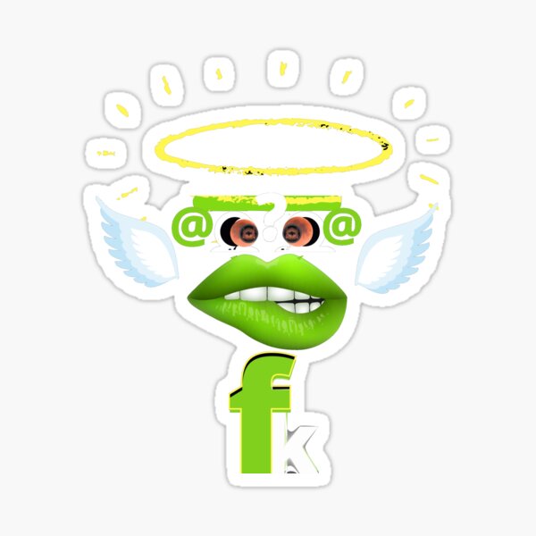 Item preview, F@@KMONKEY ANGEL GREEN HALO designed and sold by Flirt-Teez.