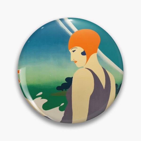 Item preview, Vintage Japanese Swimmer Travel Poster  designed and sold by suivezmoi.