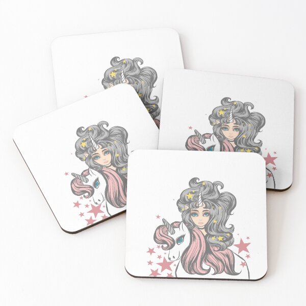 Item preview, A girl with her unicorn. designed and sold by PAINTORS.