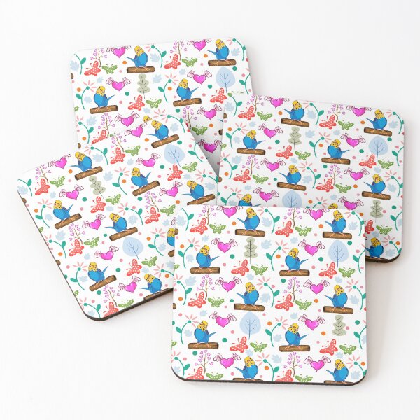 Item preview, Lovely Beautiful Blue Colored Pattern, Love bird Pattern designed and sold by MoSaid.