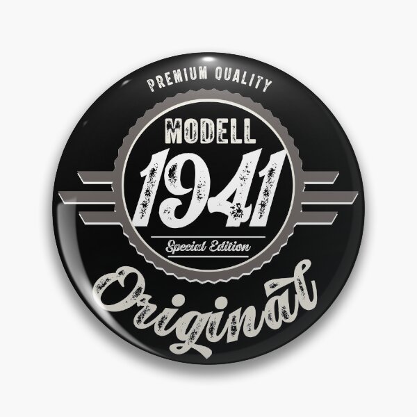 Artikelvorschau, Modell 1941 Original Oldtimer Badge 80 Geburtstag entworfen und verkauft von catsandmore.