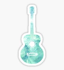 Watercolor Acoustic Guitar Sticker