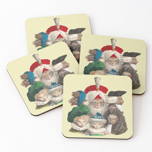 Item preview, Les Chats Coiffés (The Hair-Dressed Cats) lithograph designed and sold by SolidEarthArt.