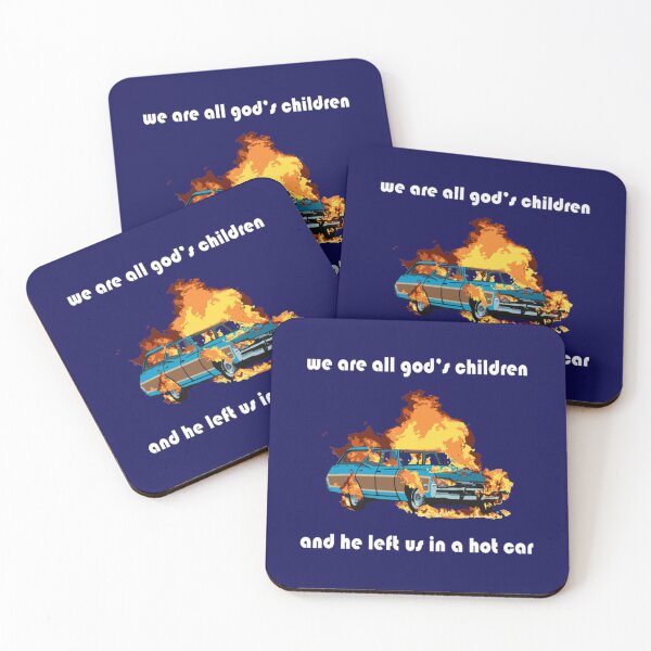Item preview, Hot Car Art we are all god's children and he left us in a hot car (white text designed and sold by JamesFenton.