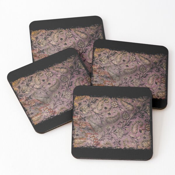 Item preview, Salmon-Pink Thread And Grunge Ditsy Print designed and sold by Capuletdesigns.