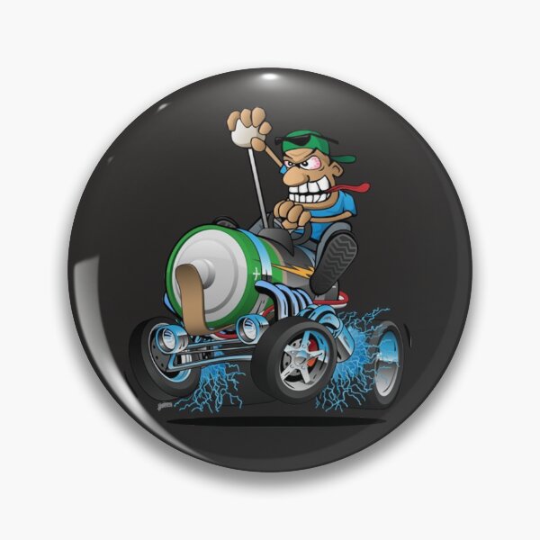 Item preview, Electric Car Hot Rod Electric Car Cartoon designed and sold by JamesFenton.