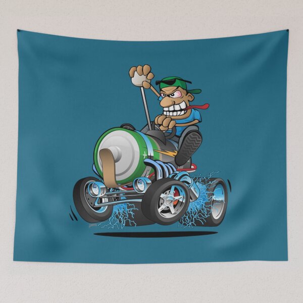 Item preview, Electric Car Hot Rod Electric Car Cartoon designed and sold by JamesFenton.