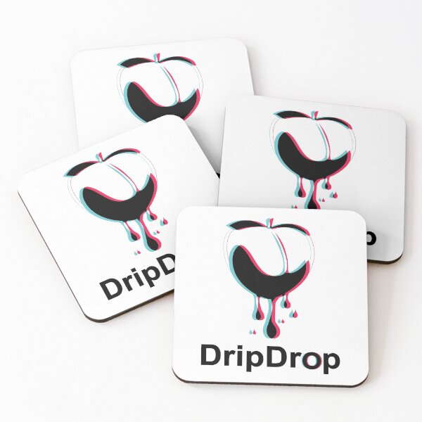 Item preview, Peach Drip Drop Black designed and sold by BlackCoffeeCake.