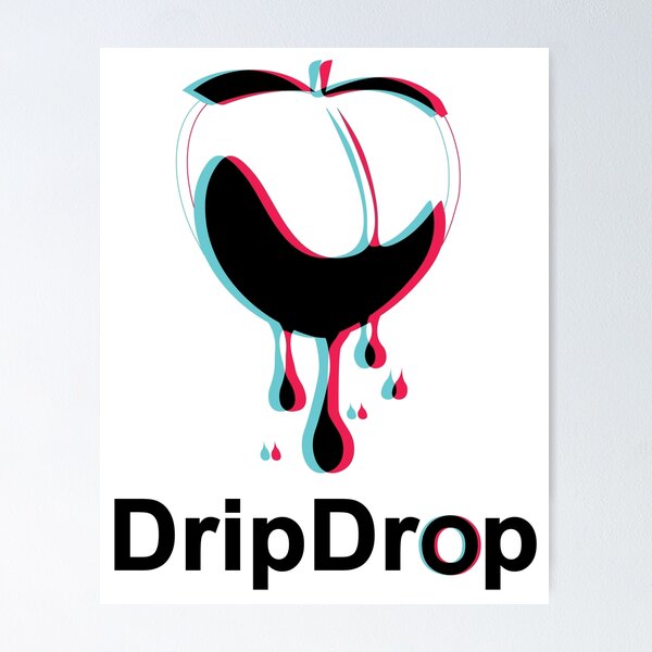 Item preview, Peach Drip Drop Black designed and sold by BlackCoffeeCake.