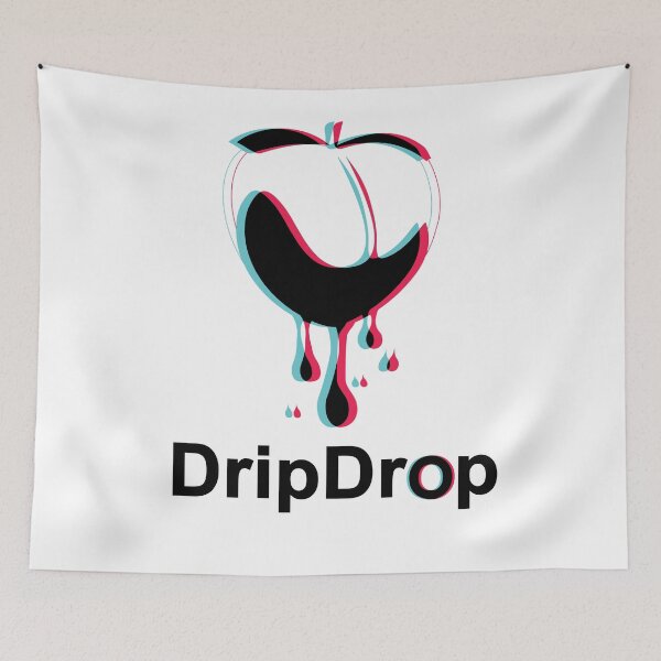 Item preview, Peach Drip Drop Black designed and sold by BlackCoffeeCake.