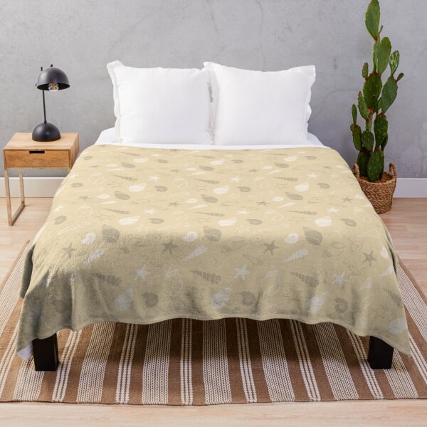 Seashells and Starfish Throw Blanket