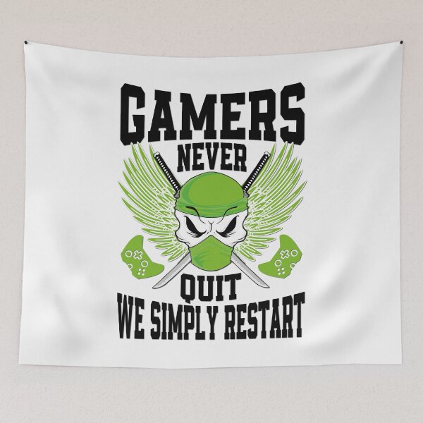 Item preview, Gamers Never Quit We Simply Restart designed and sold by YAHIA-14.