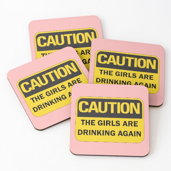 Item preview, Warning the girls are drinking again funny caution sign - black and yellow edition: Hen do / girls night out / bottomless brunch / bachelorette party / bridal shower designed and sold by Deegital18.