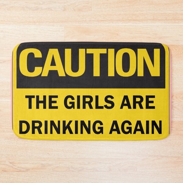 Item preview, Warning the girls are drinking again funny caution sign - black and yellow edition: Hen do / girls night out / bottomless brunch / bachelorette party / bridal shower designed and sold by Deegital18.