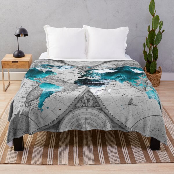 Item preview, Ocean Blue World Map Outline designed and sold by cadinera.