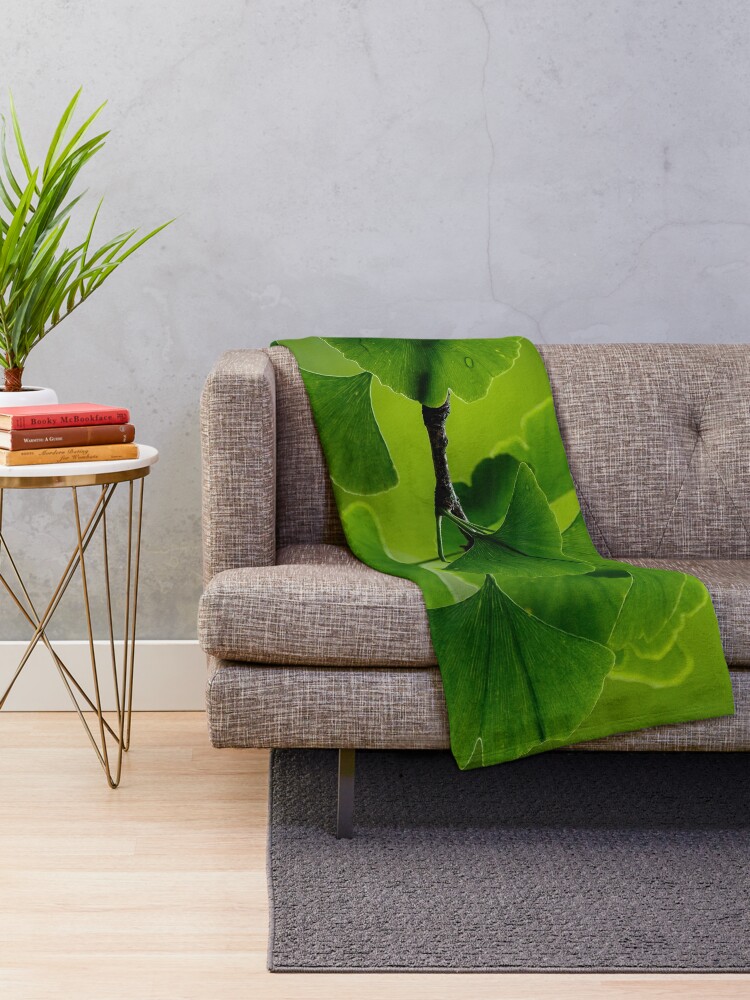 Green leaf throw cheap blanket