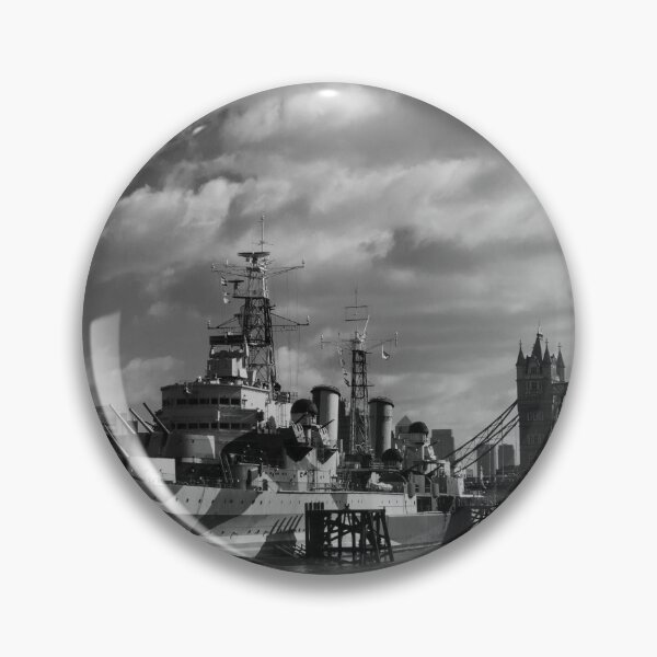 Item preview, London in Black & White 17 - HMS Belfast and Tower Bridge designed and sold by donandhiscamera.