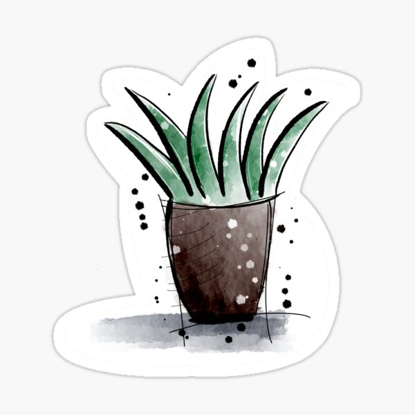 Watercolor cactus Sticker