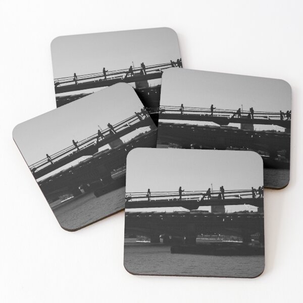 Item preview, London in Black & White 18 - People on the Bridge designed and sold by donandhiscamera.