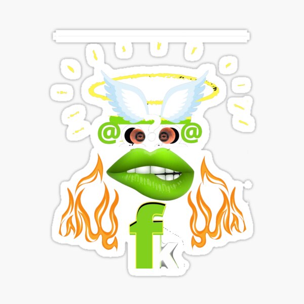 Item preview, F@@KMONKEY ANGELFIRE GREEN designed and sold by Flirt-Teez.